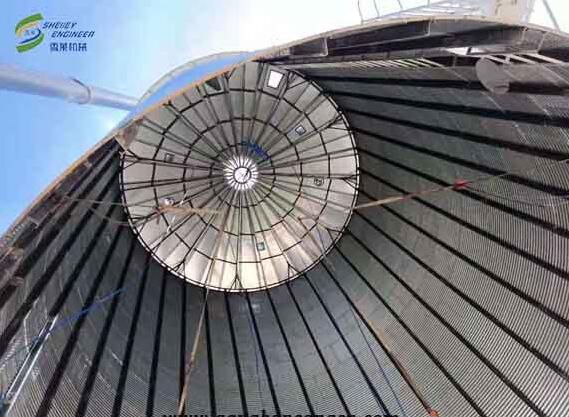 临沂金年会金字招牌信誉至上首页:钢板仓粮情检测系统安装调试完成