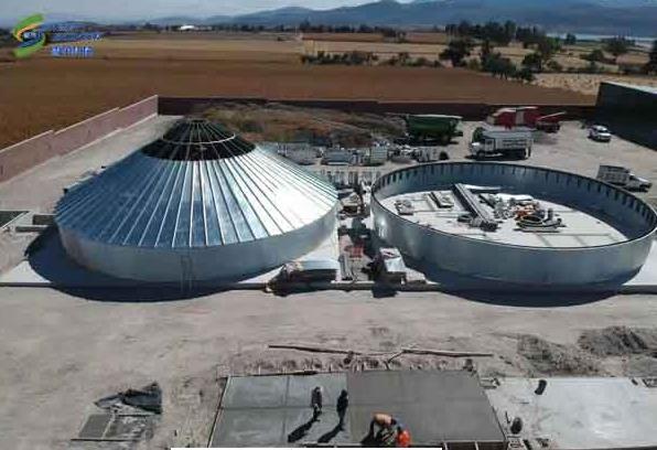 2台5000T平底金年会金字招牌信誉至上首页:钢板仓在墨西哥安装完成