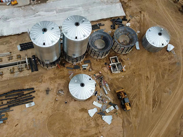 锥底金年会金字招牌信誉至上首页:钢板仓安装过程